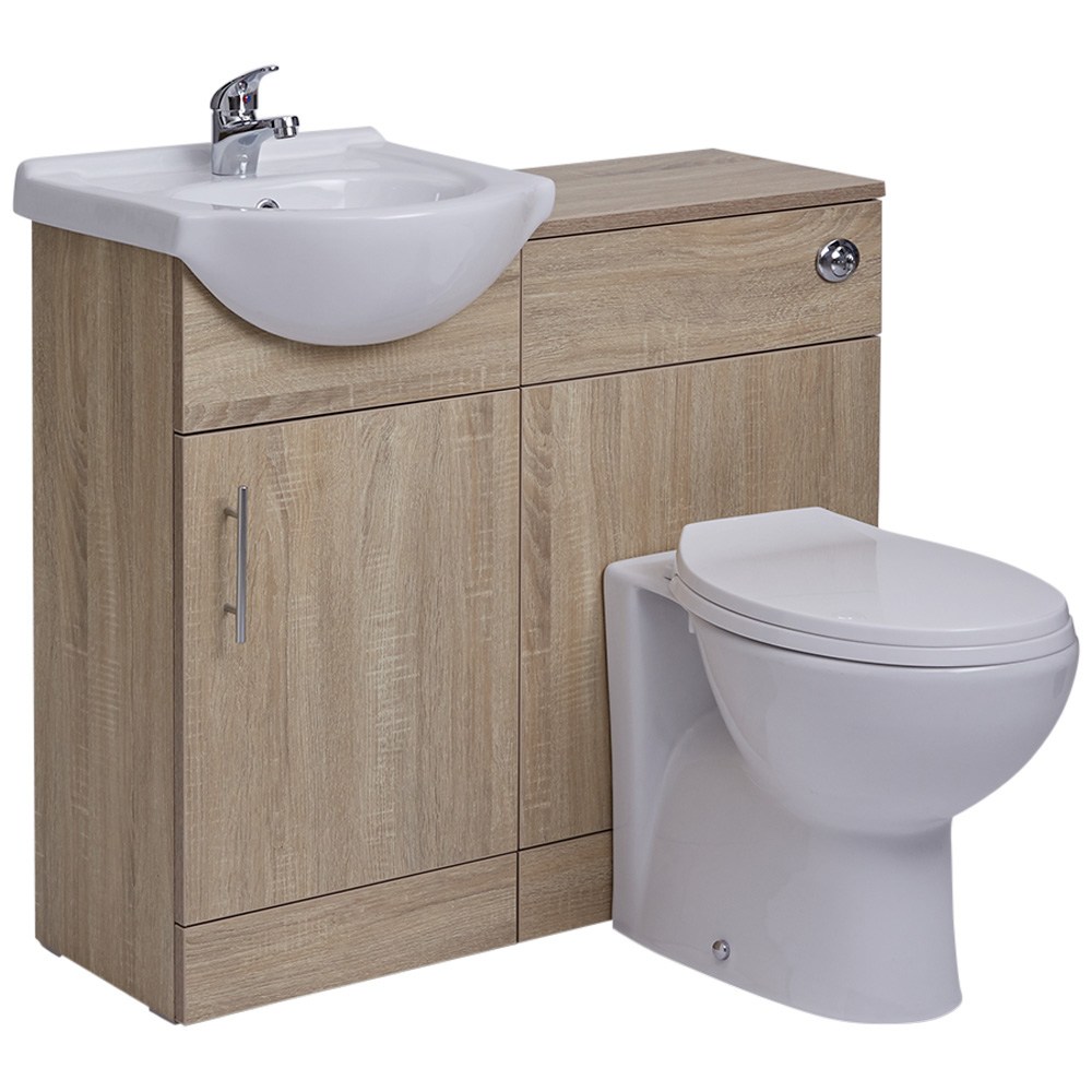 BASIC Wastafelmeubel & Toiletcombinatie 94cm x 82cm x 81cm