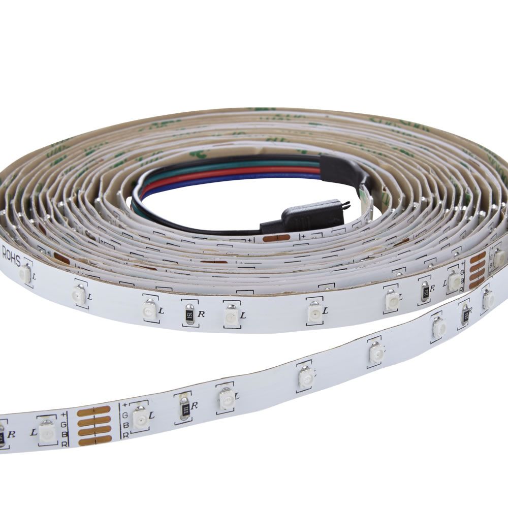 1 x IP20 LED 3528 strip verlichting - 5 meter - Rood, Groen, Blauw - Binnenverlichting