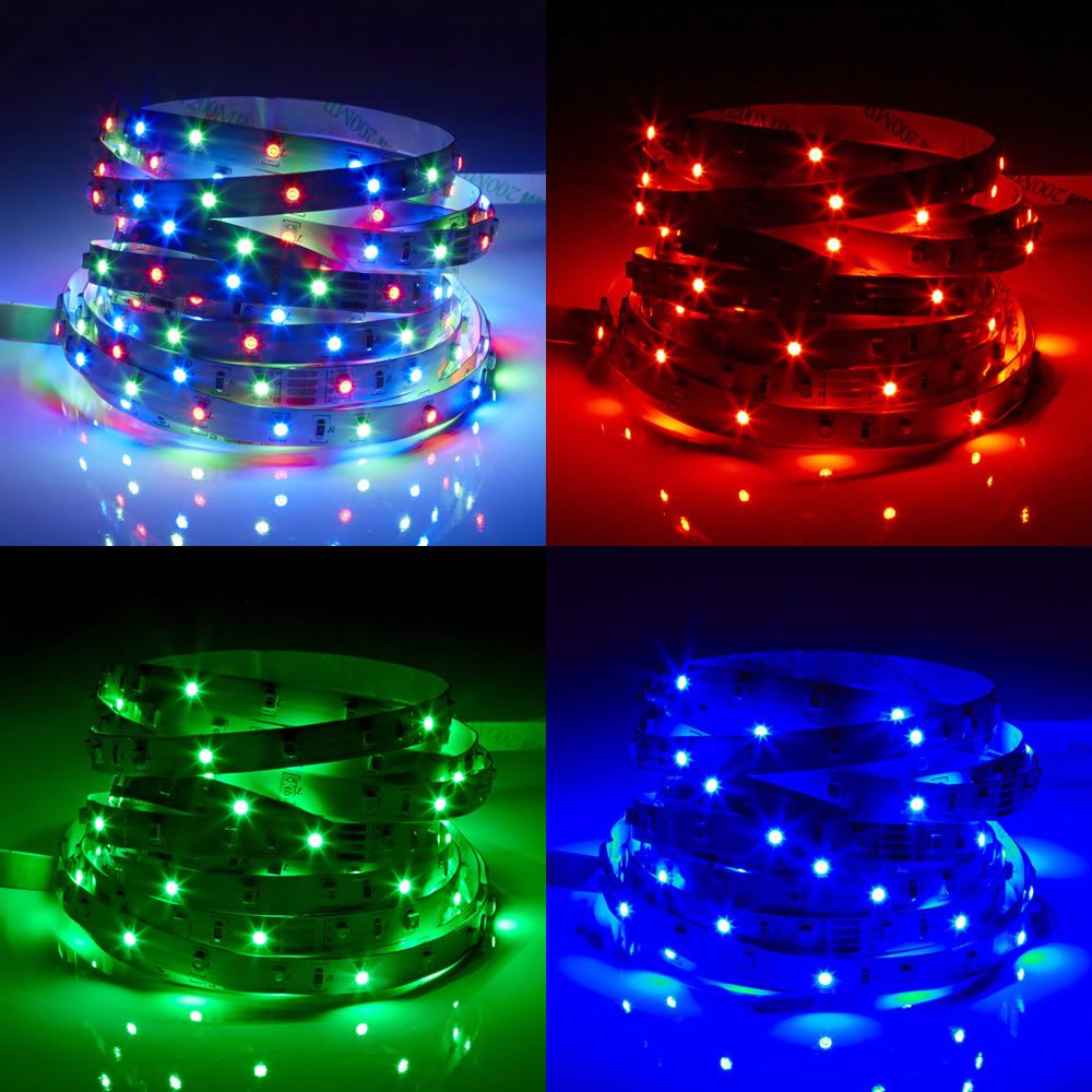 IP20 Led 3528 Strip Verlichting - 5 Meter - Rood, Groen, Blauw - Binnenverlichting
