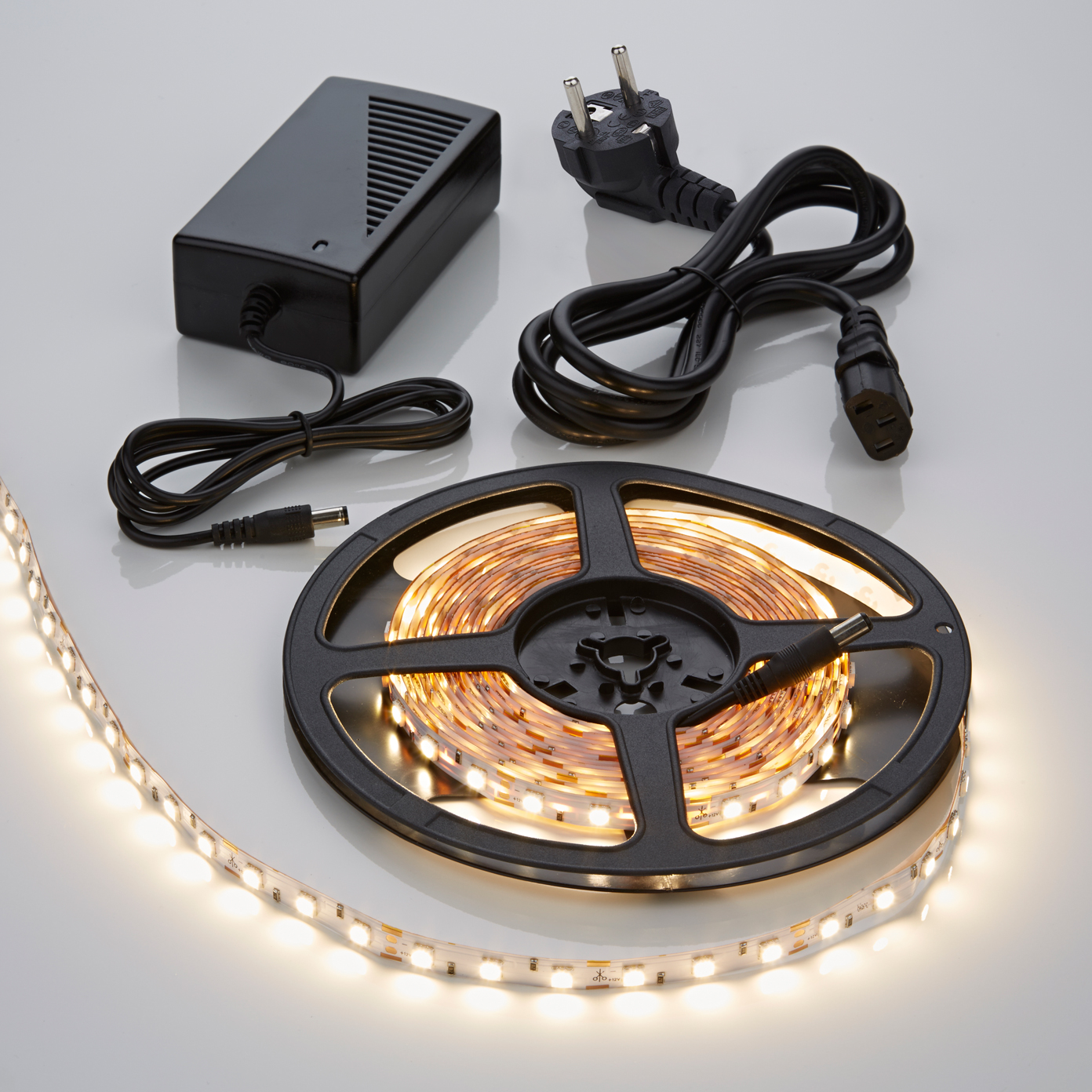 IP20 5050 Led Strip Verlichting Incl Driver & Kabel - 5 Meter - Warm Wit