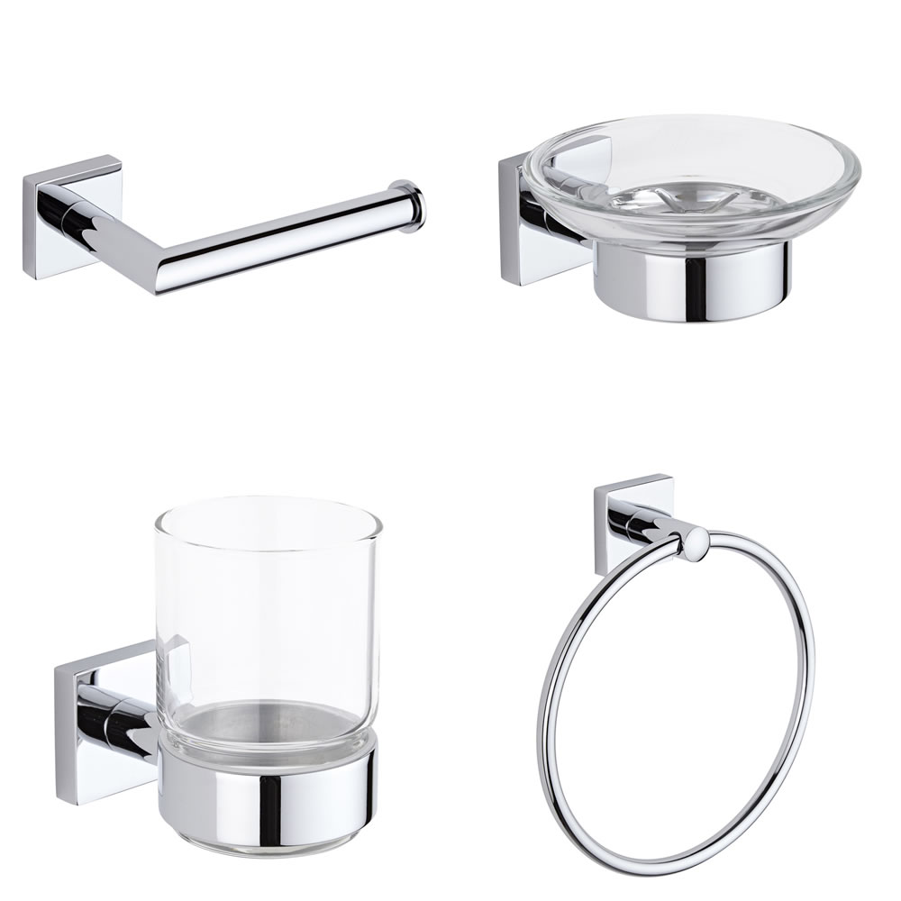 Liso 4-delig Badkamer Accessoireset