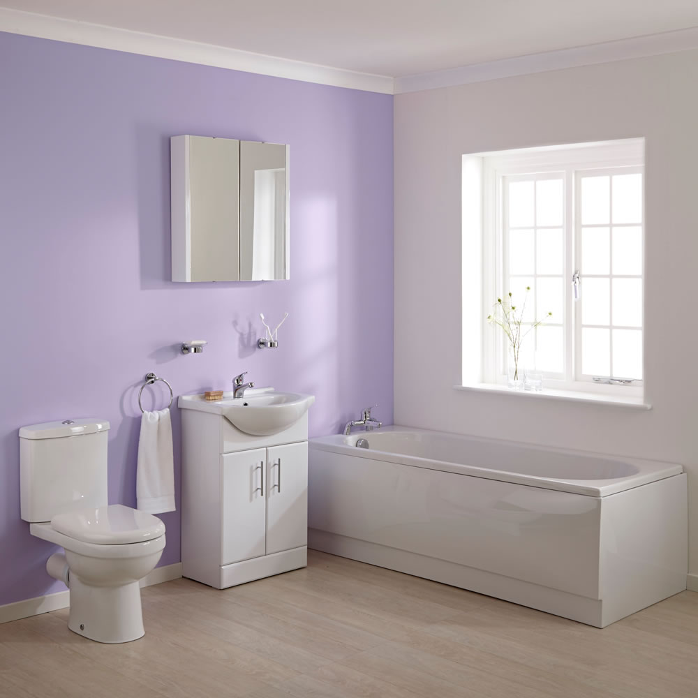 Wastafelmeubel, Toilet en Ligbad combinatie 170cm x 70cm