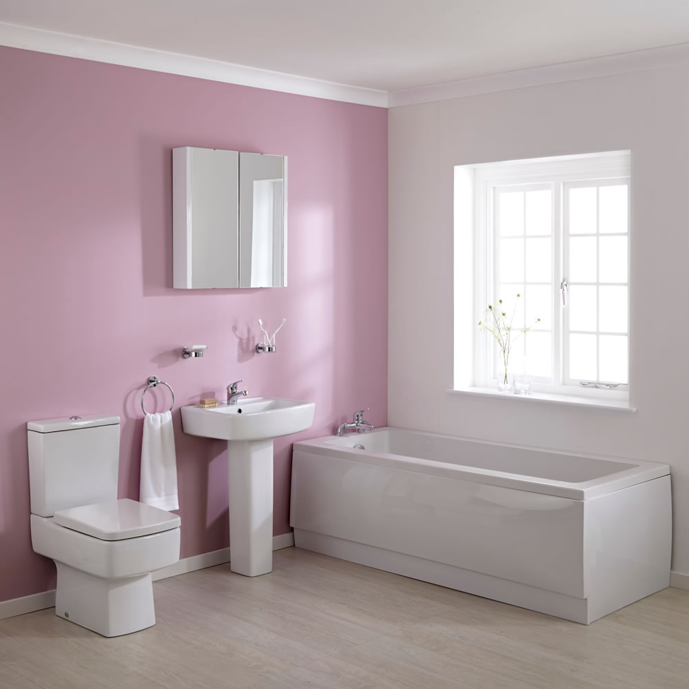 Wastafel, Toilet en Ligbad combinatie 170cm x 70cm