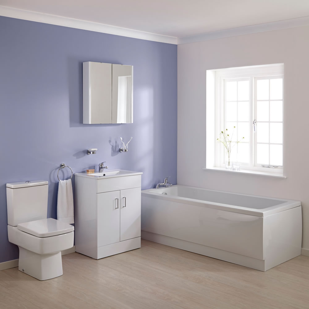 Wastafelmeubel, Ligbad & Toilet combi 170cm x 70cm