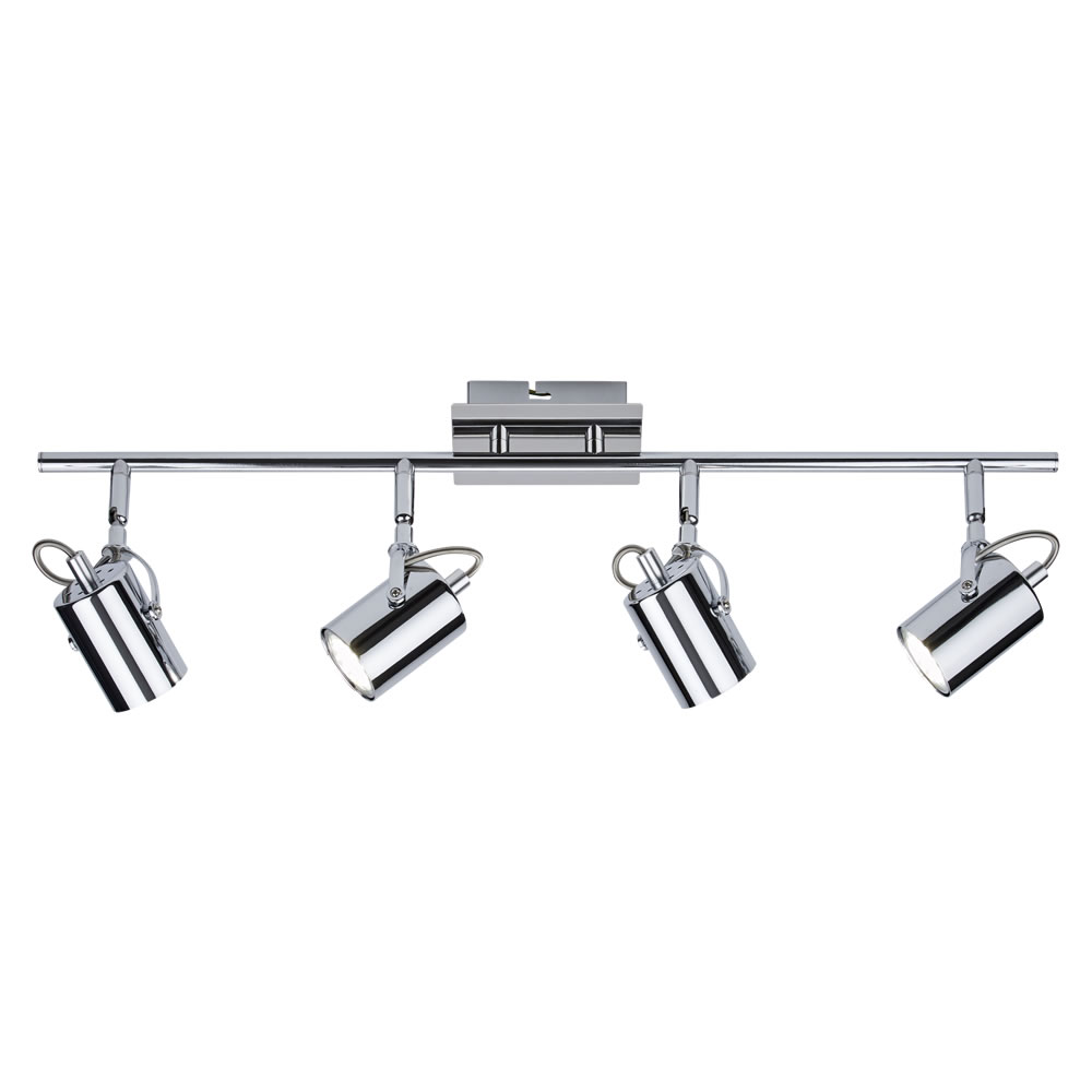 Biard GU10 RVS Plafondspot met 4 spots - Chroom