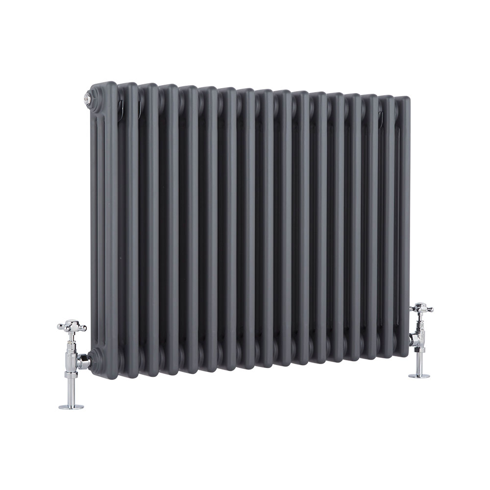 Windsor Designradiator Horizontaal Klassiek Antraciet 60cm x 76,5cm x 10cm 1386 Watt