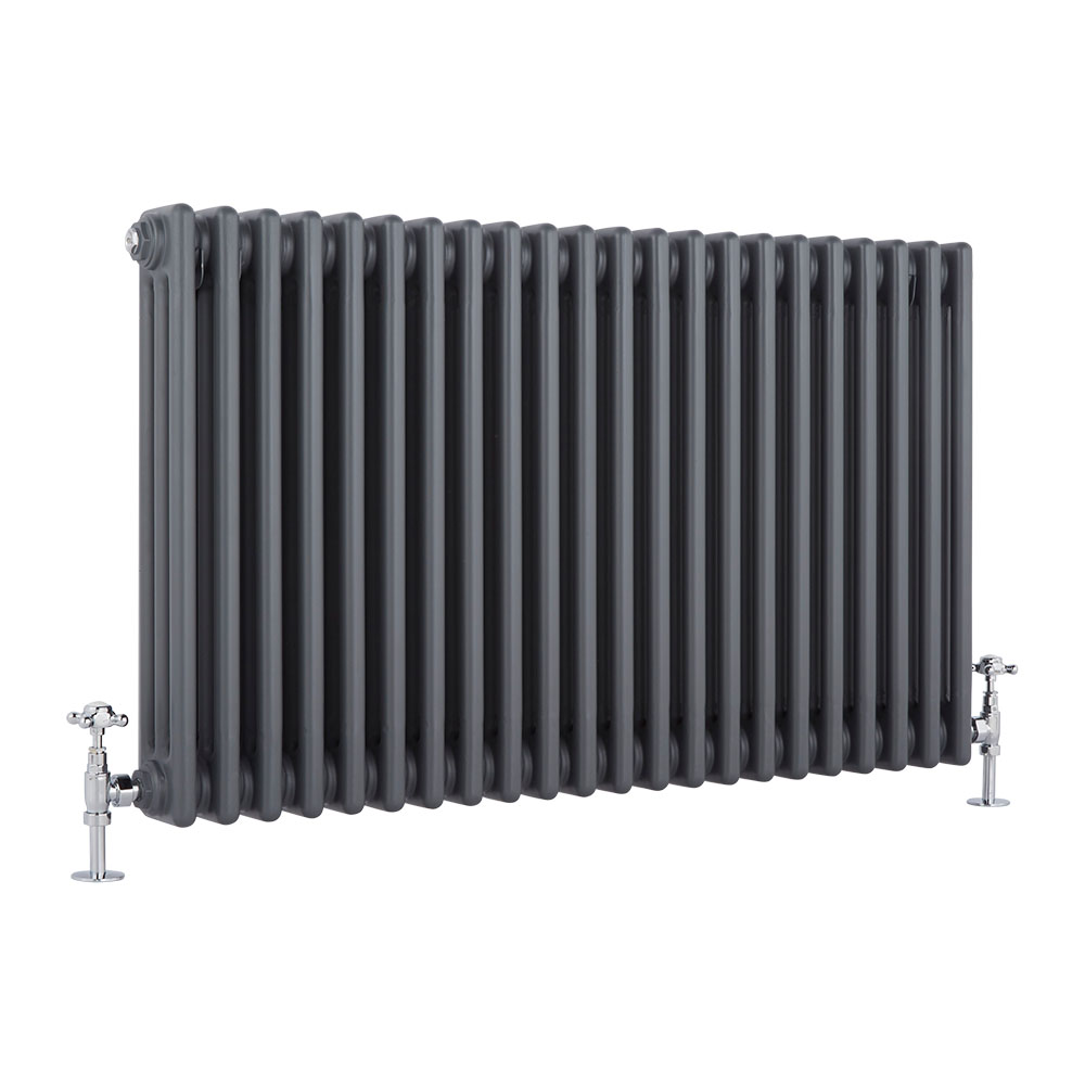 Windsor Designradiator Horizontaal Klassiek Antraciet 60cm x 99cm x 10cm 1794 Watt