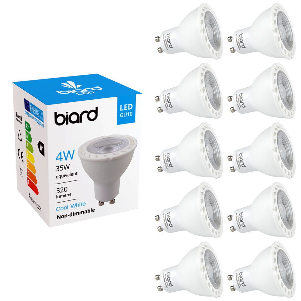 Multipak - 10 x GU10 4W LED Spot - Vervangt 35W