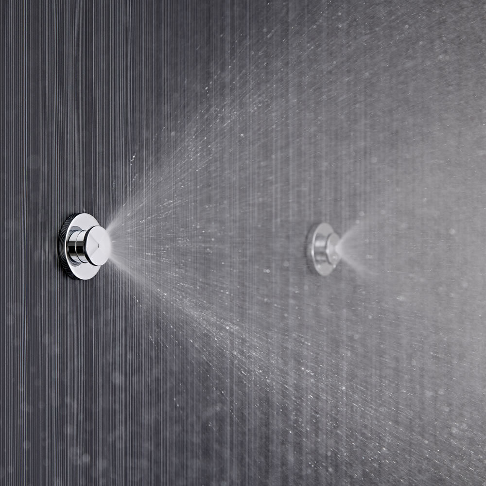 1 x Ronde Verchroomde Massief Messing Watermist Bodyjet