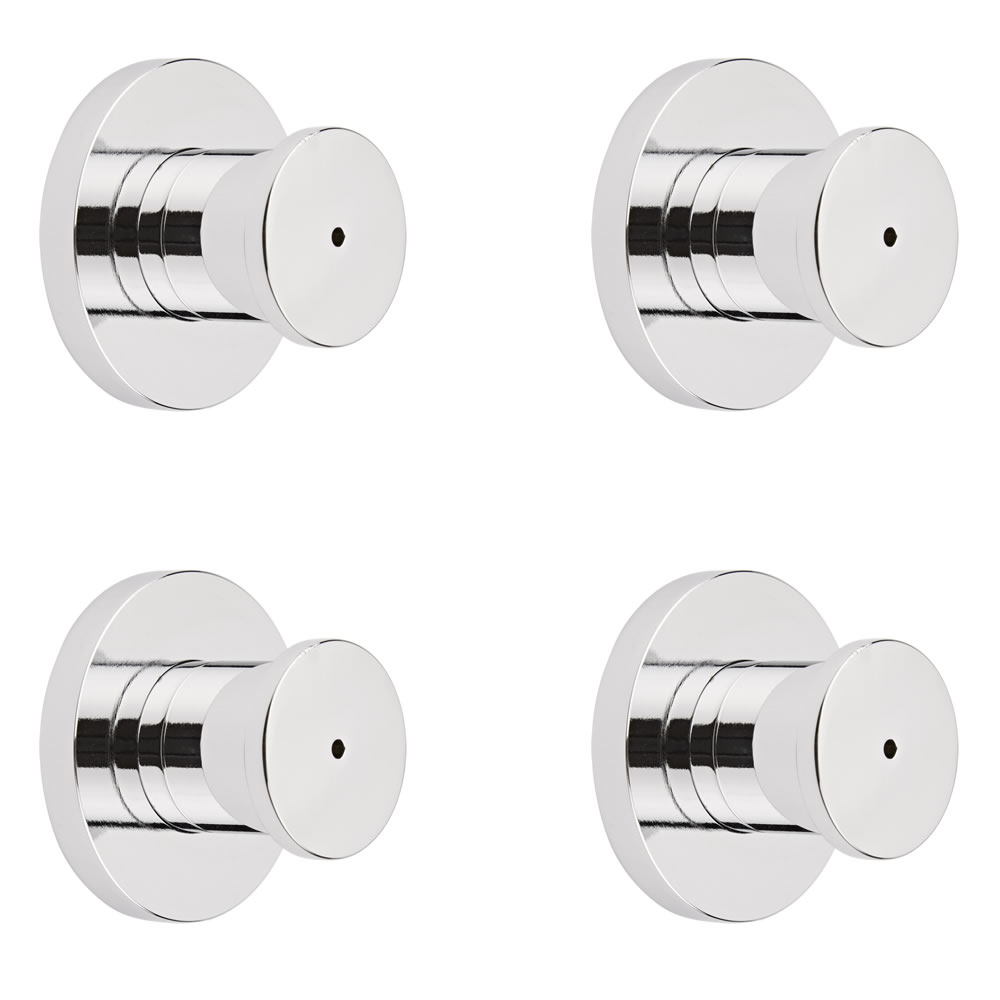 4 x Ronde Verchroomde Massief Messing Watermist Bodyjet
