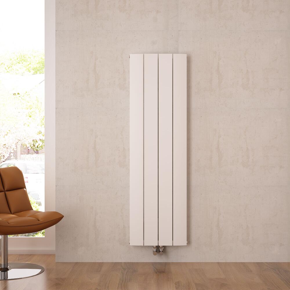 Aurora Designradiator Verticaal Middenaansluiting Aluminium Wit 160cm x 37,5cm x 4,5cm 1361 Watt