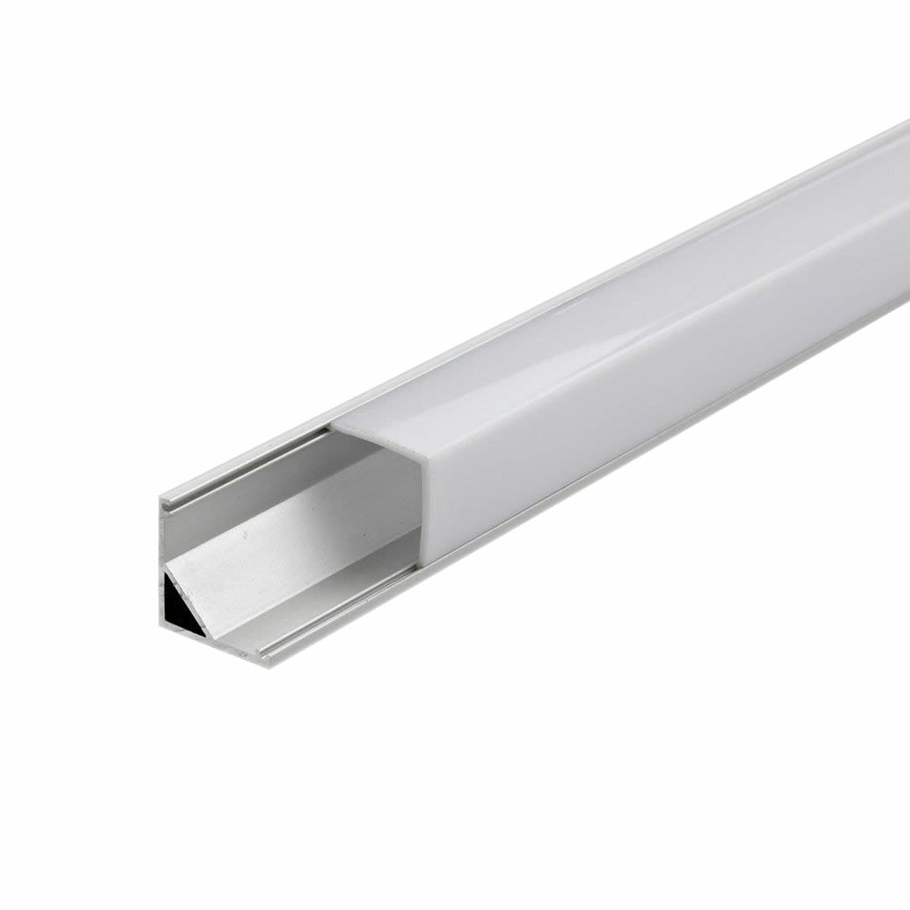Biard 5 x 1 Meter Aluminium Hoek Profiel voor LED Stripverlichting - Doorzichtig of Opaal Matt