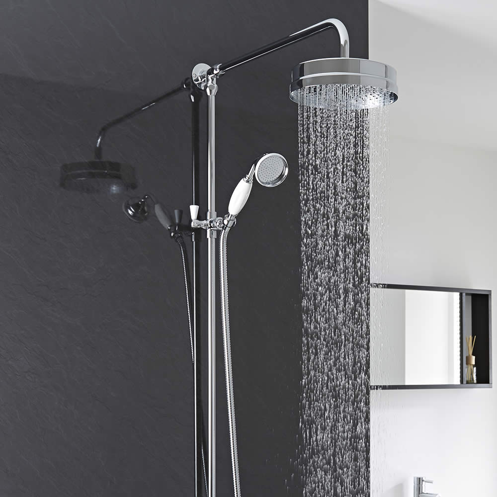 Luxury Rigid Riser Glijstanguitrusting met Hoofddouche en Handdouche