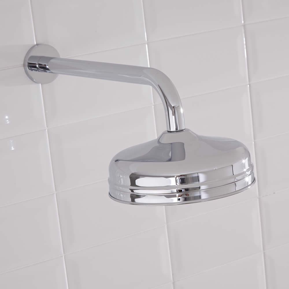 Rechte Verchroomd Massief Messing Douche-arm - 33cm