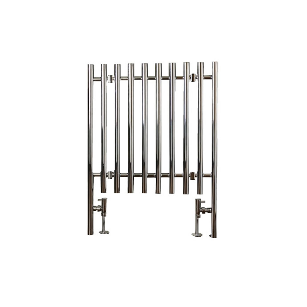Select Gebogen Handdoekradiator Chroom 80cm x 60cm x 5,8cm 563 Watt