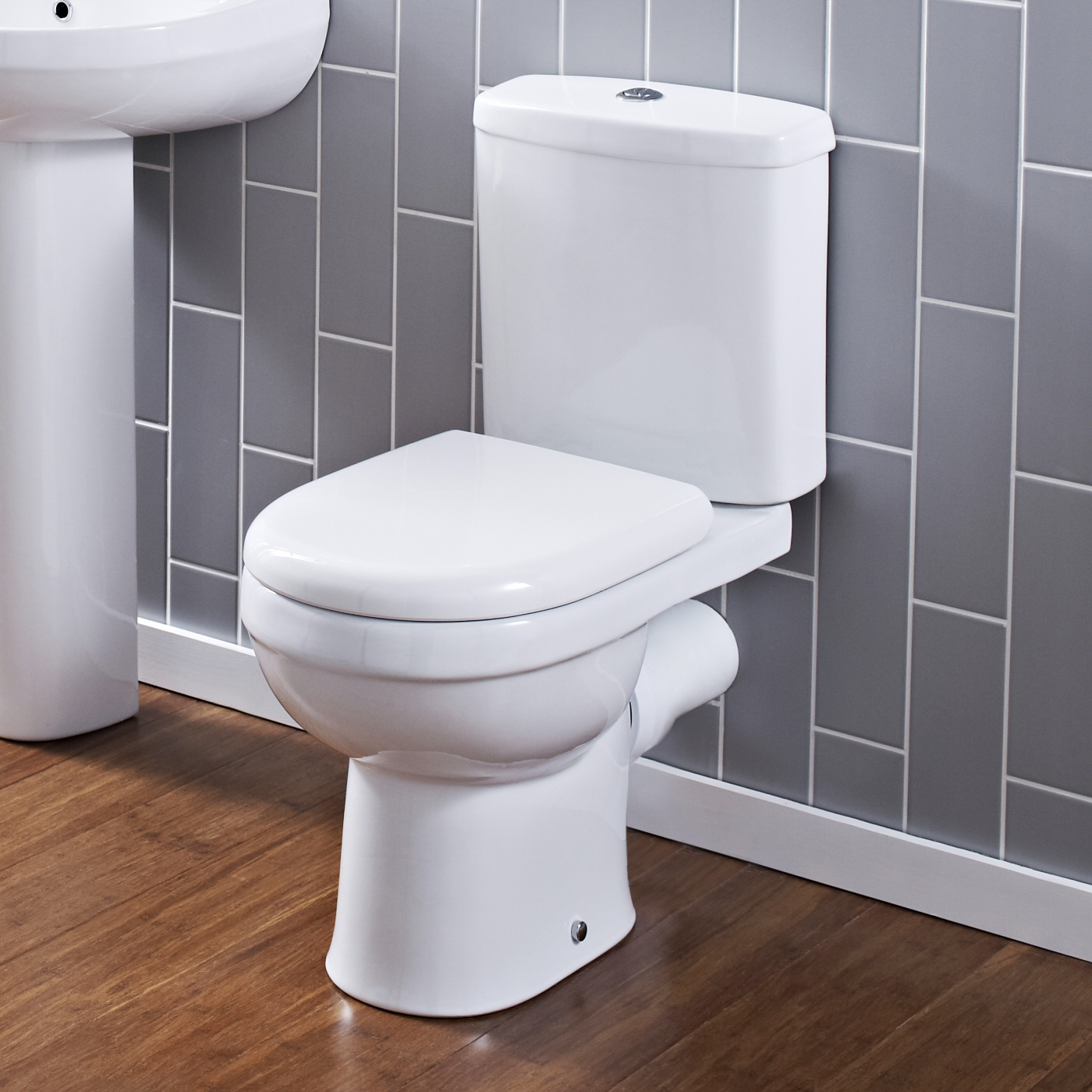 Duoblok Toilet Ivo Dual Flush met Reservoir en Toiletzitting Wit