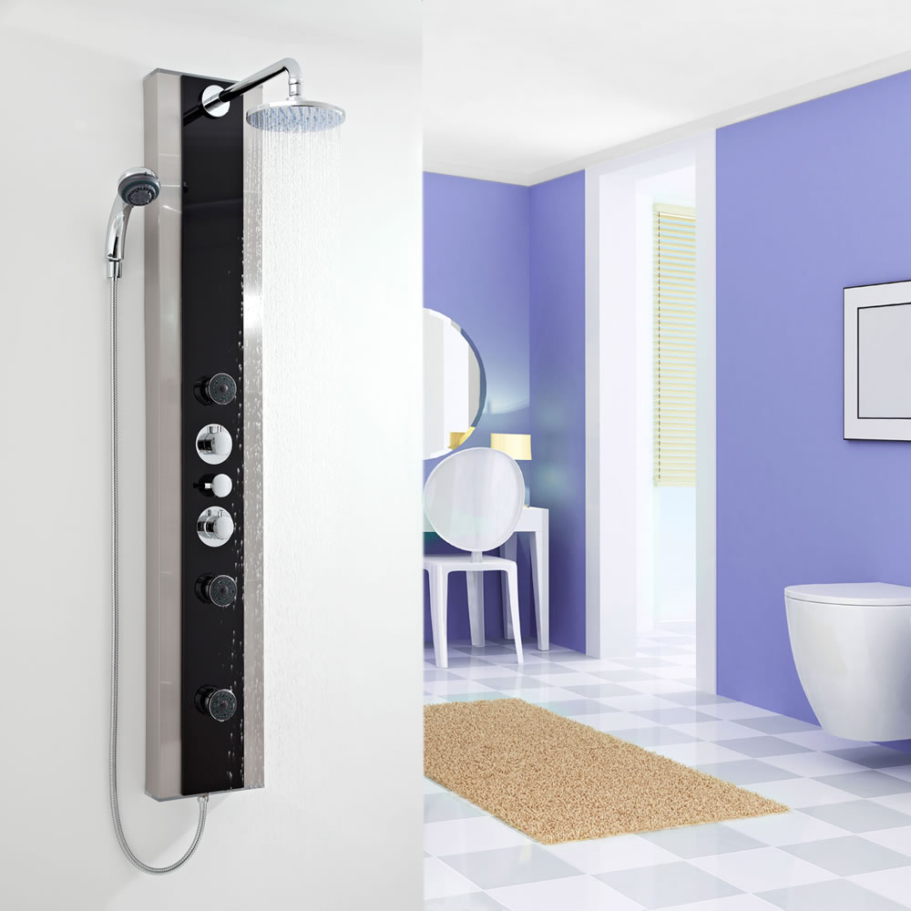Jazz Thermostatische Douchepaneel - hoek en wandmontage