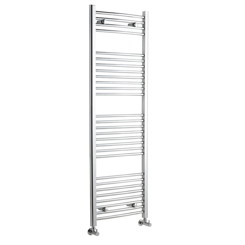 Ischia Gebogen Handdoekradiator Chroom 150cm x 60cm x 4,6cm 554 Watt