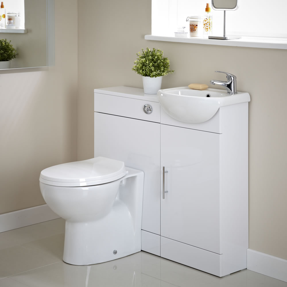 Toiletmeubel Sienna Inclusief Toilet, WC Bril, Reservoir, Wasbak en Kraan