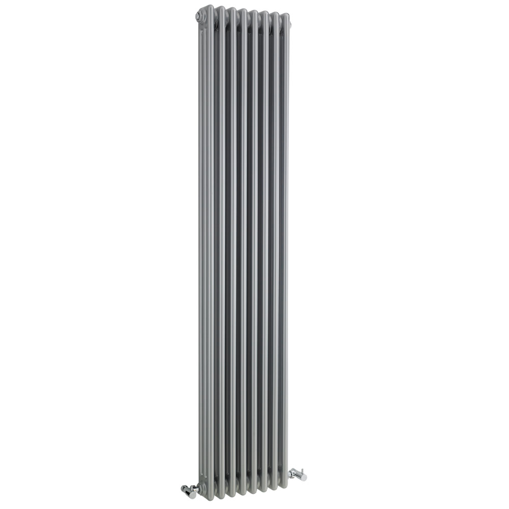 Windsor Designradiator Verticaal Klassiek Zilver 180cm x 38,1cm x 10cm 1558 Watt