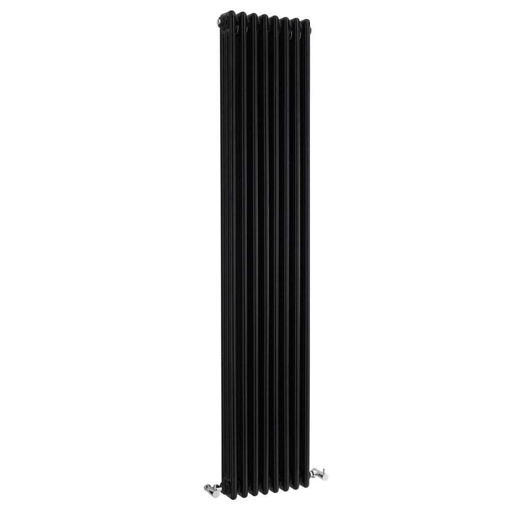 Windsor Designradiator Verticaal Klassiek Zwart 180cm x 38,1cm x 10cm 1558Watt