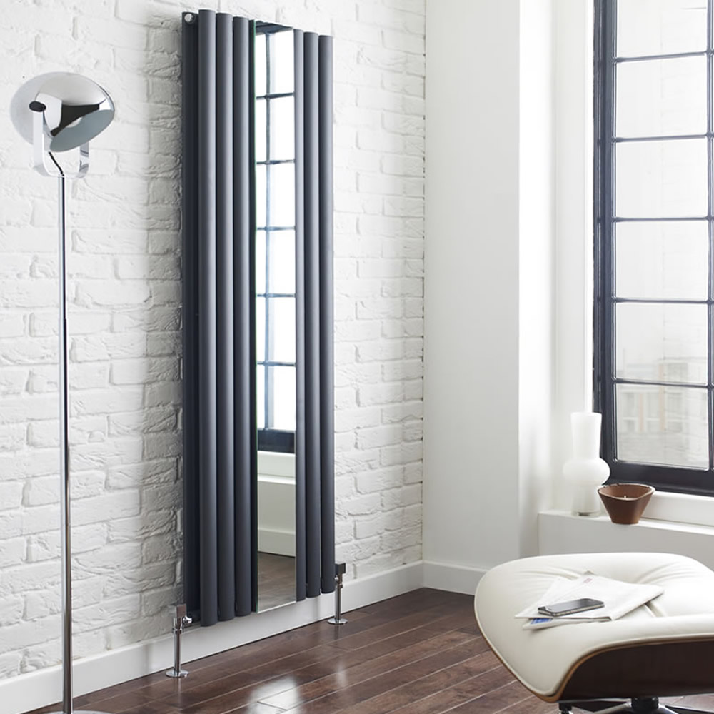 Revive Designradiator Verticaal Antraciet 180cm x 49,9cm x 10,5cm 1613 Watt
