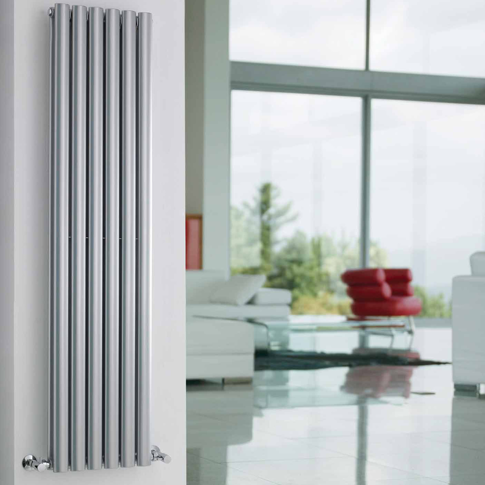 Revive Designradiator Verticaal Zilver 150cm x 35,4cm x 10,5cm 1380 Watt