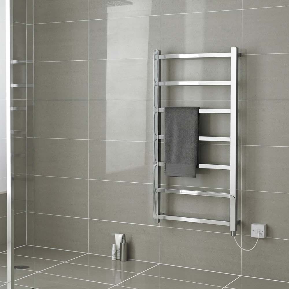 Eton Handdoekradiator Elektrisch Chroom 120cm x 45cm x 10,5cm
