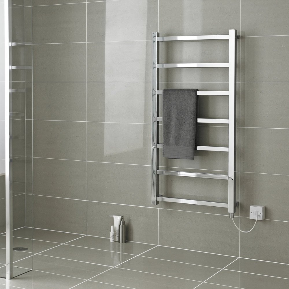 Eton Handdoekradiator Elektrisch Chroom 120cm x 60cm x 10,5cm