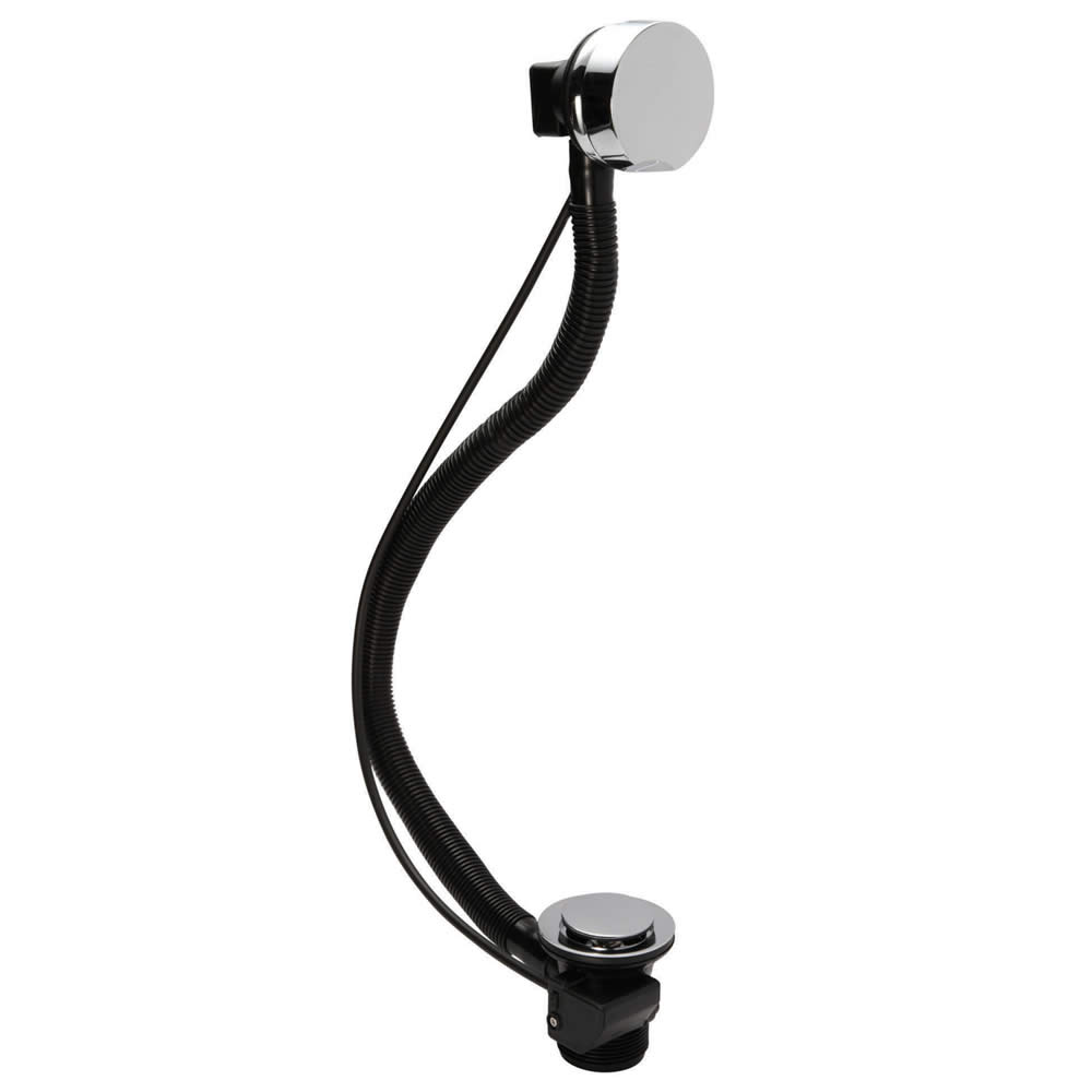 Bad afvoerplug & oveloop combinatie (voor bad max 9mm dik)