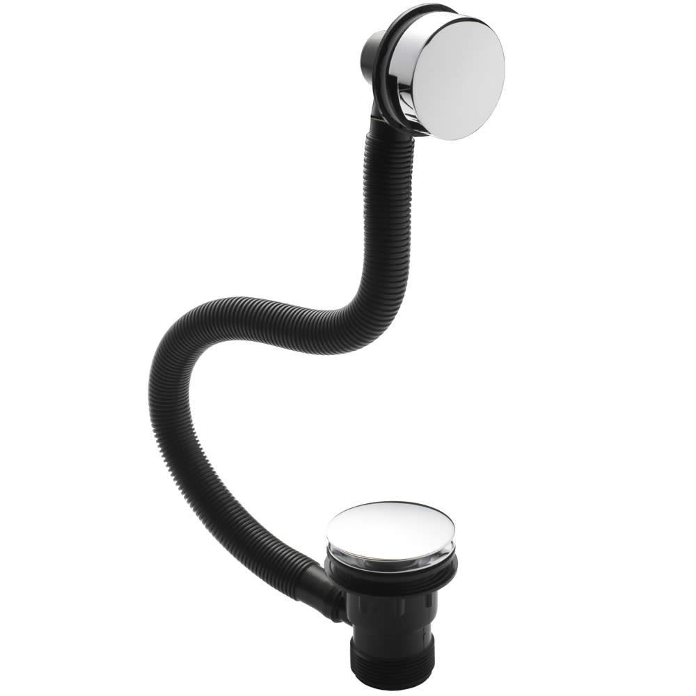 Bad afvoerplug en overloop combinatie (voor bad max 13mm dik)