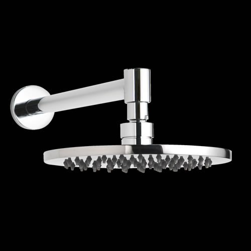 Ronde Roestvrijstalen Hoofddouche - D.20cm - met Douche-arm