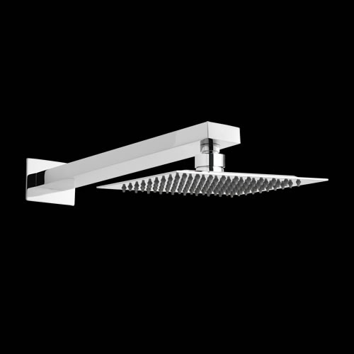 Vierkante Douchekop met Kubix Douche-arm - 20x20cm