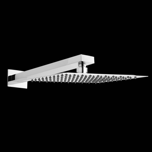 Vierkante RVS Hoofddouche 30x30cm - met Douche-arm