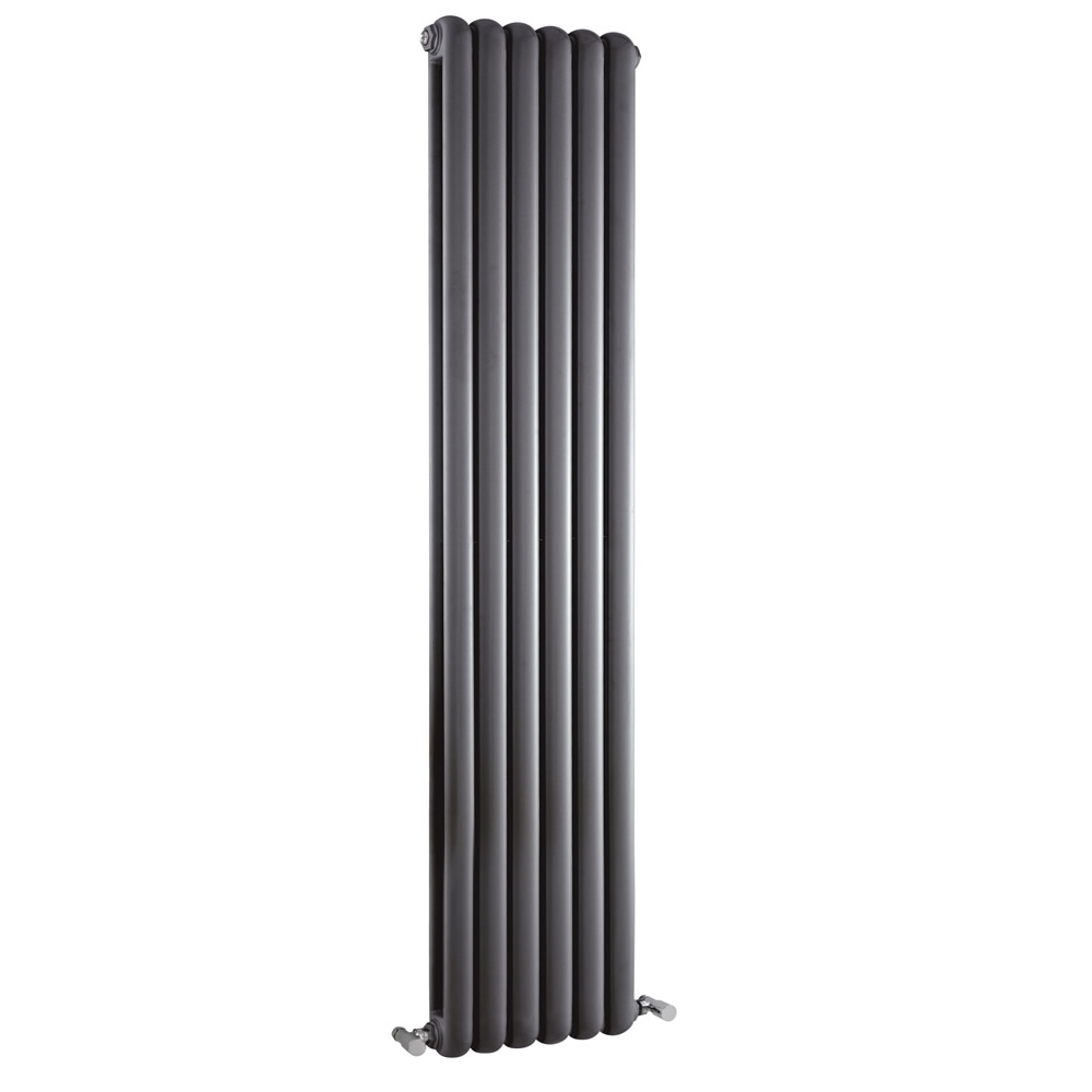 Saffre Designradiator Verticaal Klassiek Antraciet 150cm x 38,3cm x 8cm 1258 Watt