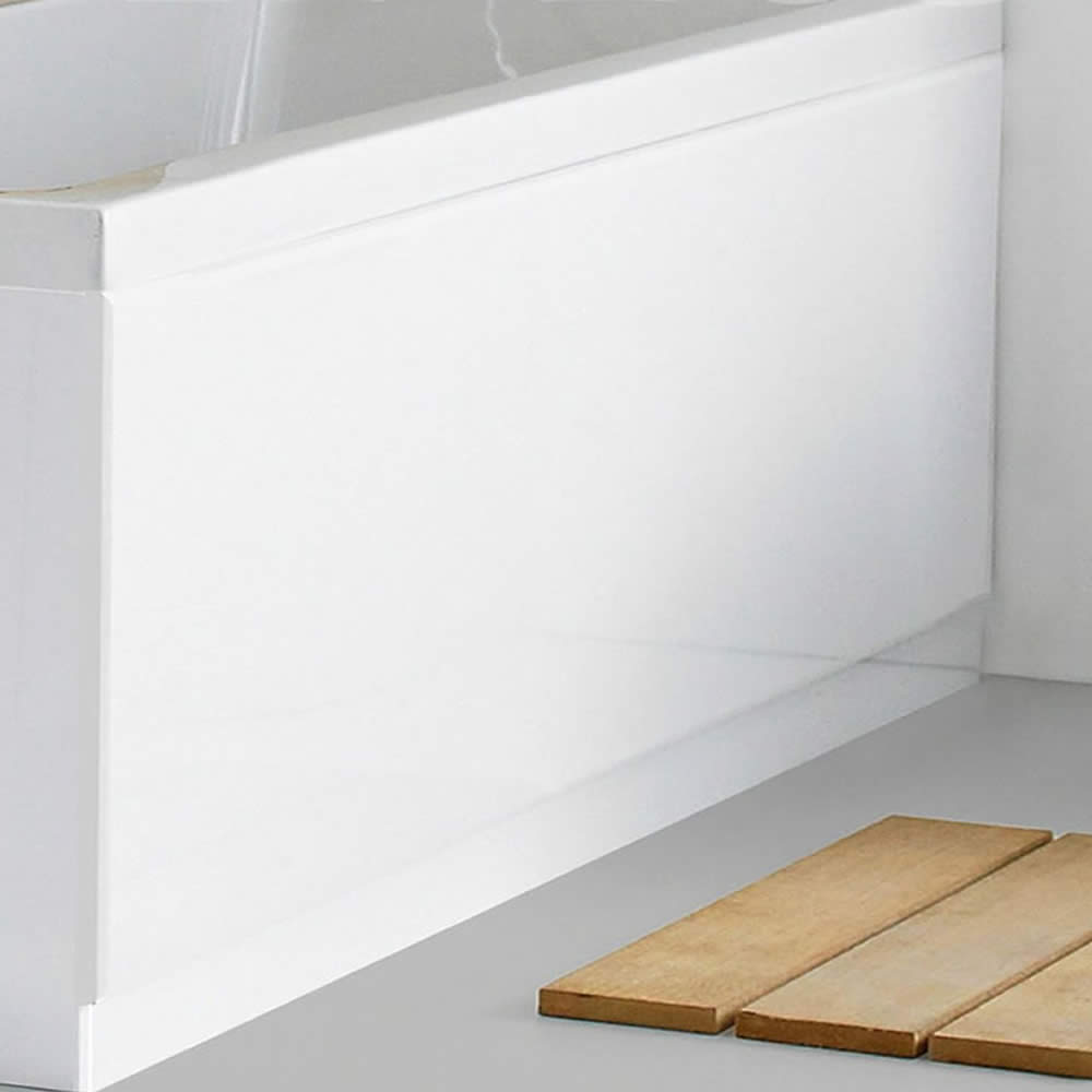 1 x Voorpaneel inclusief badplint - 170cm x 55cm - Wit