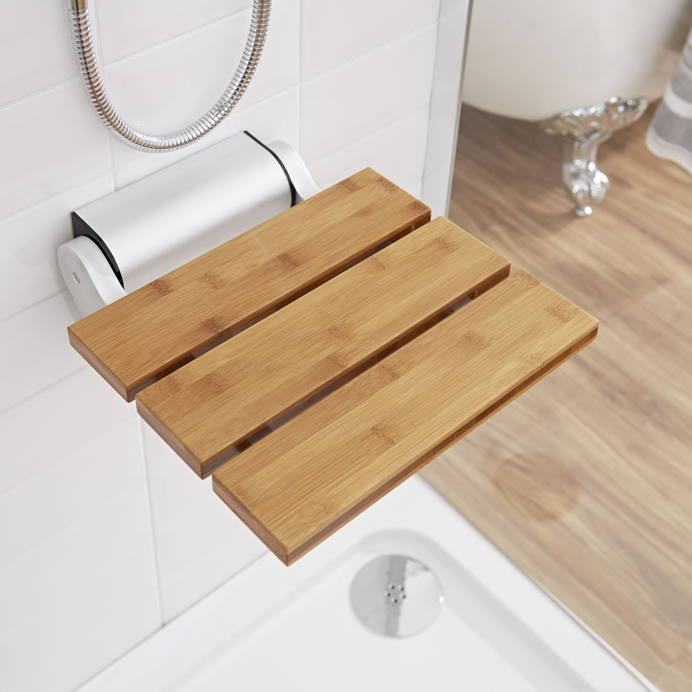 Opklapbaar Douchezitje - Bamboo