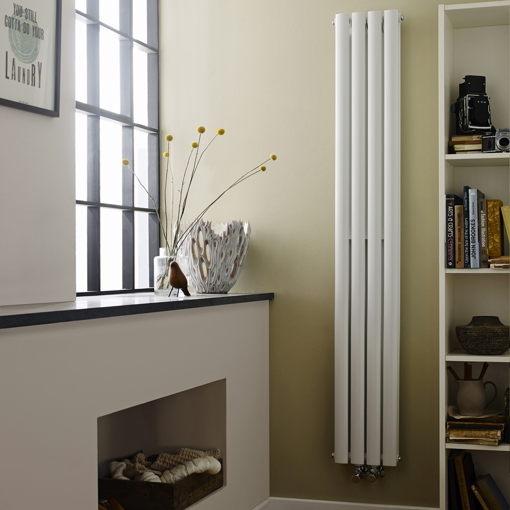 Revive Designradiator Verticaal Ruimtebesparend Wit 180cm x 23,6cm x 7,8cm 810Watt