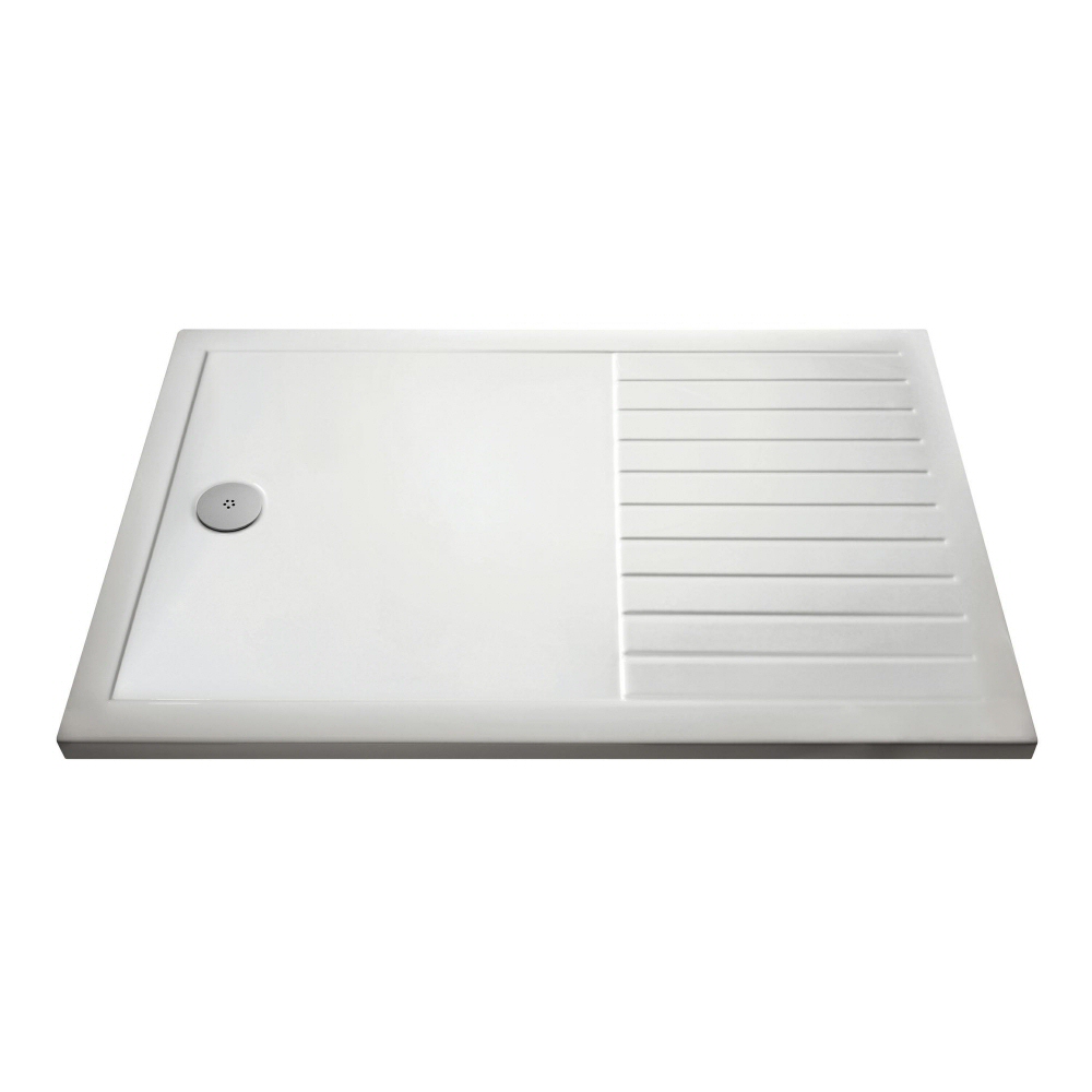 Douchebak Rechthoek Anti-slip 140cm x 90cm x 4cm Wit
