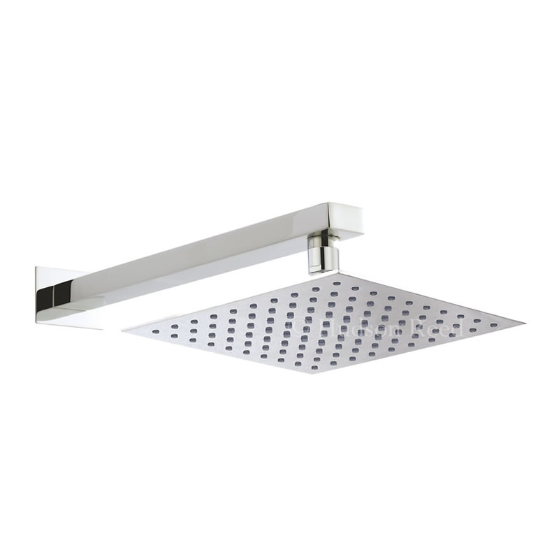 Vierkante RVS Hoofddouche 30x30cm met Douche-arm