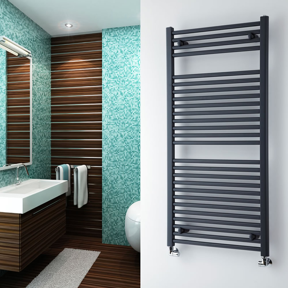 Loa Handdoekradiator Antraciet 120cm x 60cm x 3cm 815 Watt