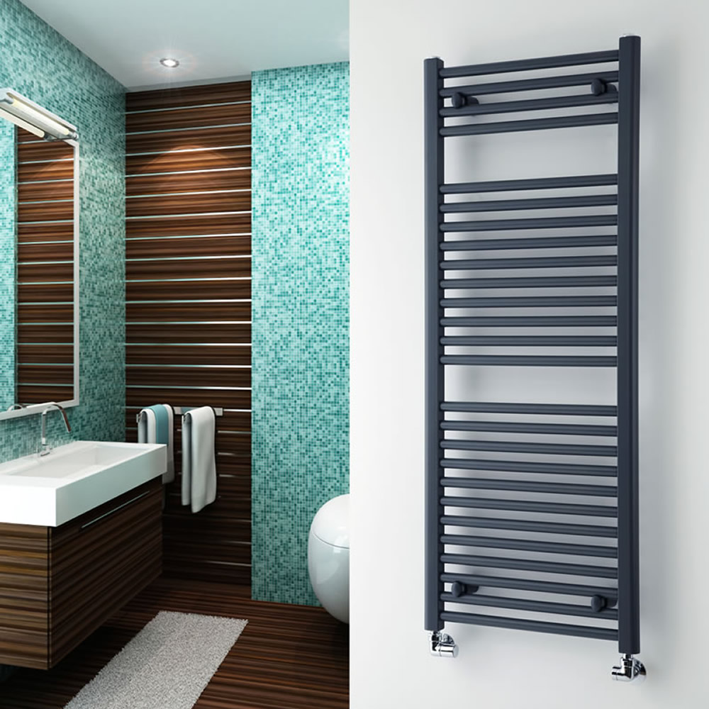 Loa Handdoekradiator Antraciet 120cm x 50cm x 3cm 686 Watt