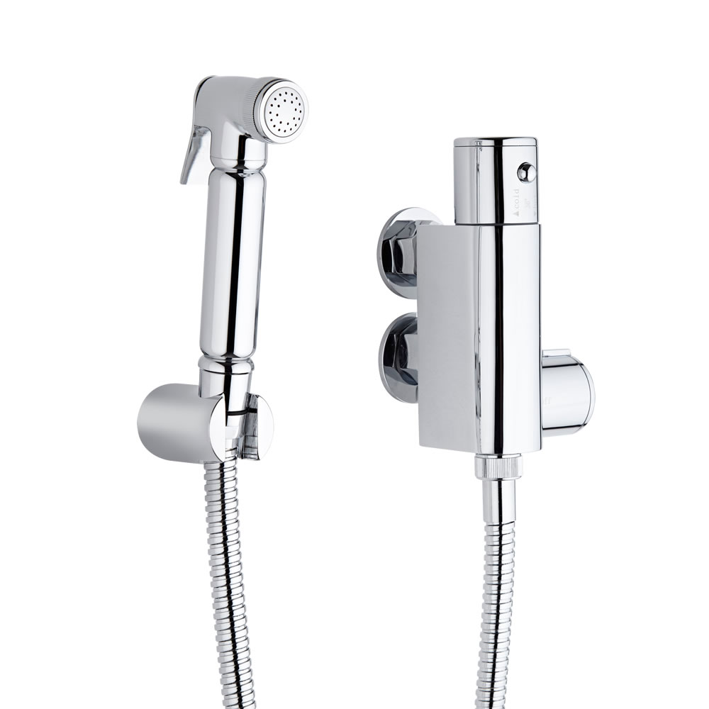 Verticale Thermostatische Douchekraan met Spray Handdouche