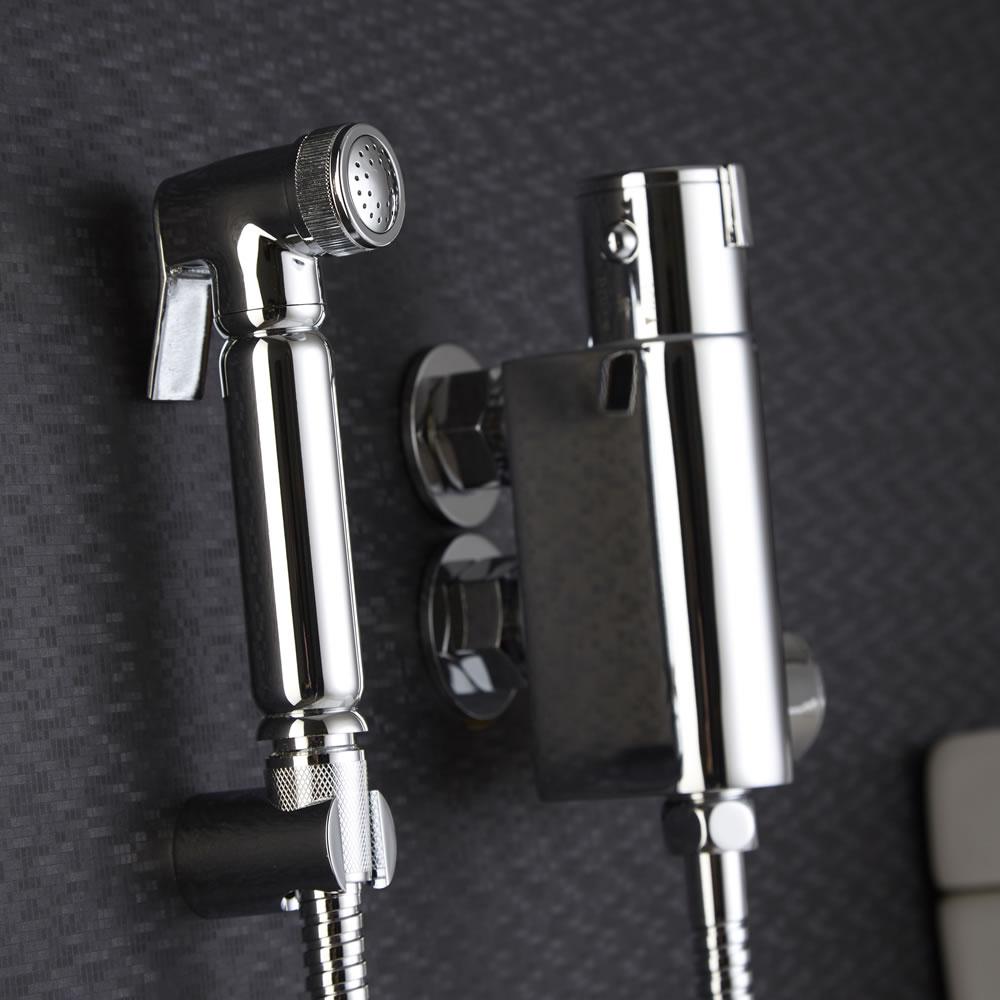 Verticale Thermostatische Douchekraan met Spray Handdouche