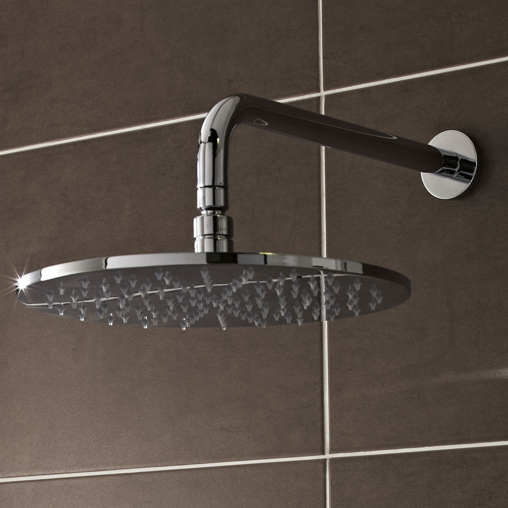Douchekop RVS Rond met LED Licht 30cm & Douchearm