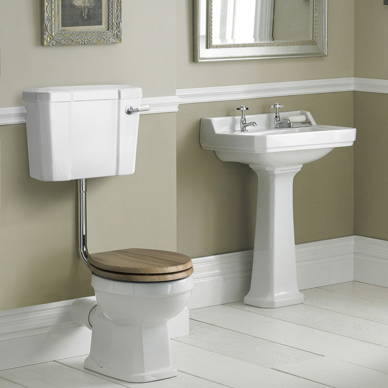 Richmond Wastafel - 59,5cm & Halfhoog Toilet en Keuze Toiletzitting