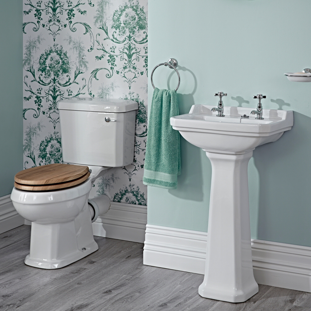 Richmond Wastafel - 50cm & Toilet met Reservoir en Keuze Toiletzitting