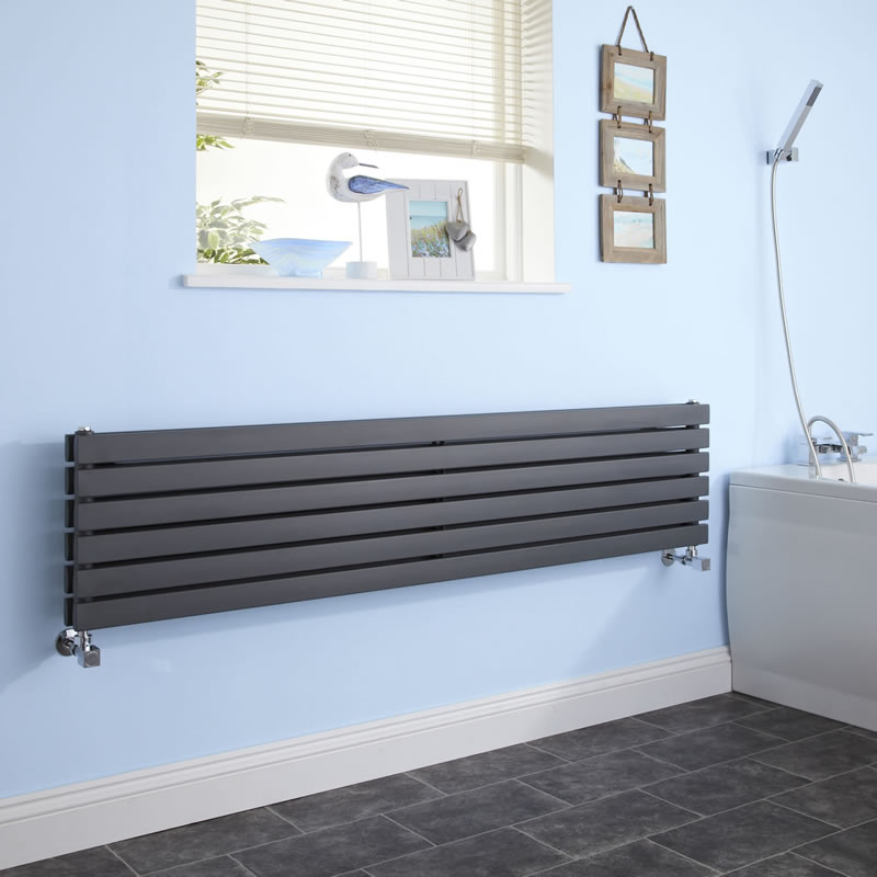 Sloane Designradiator Horizontaal Antraciet 35,4cm x 160cm x 7,4cm 1308 Watt