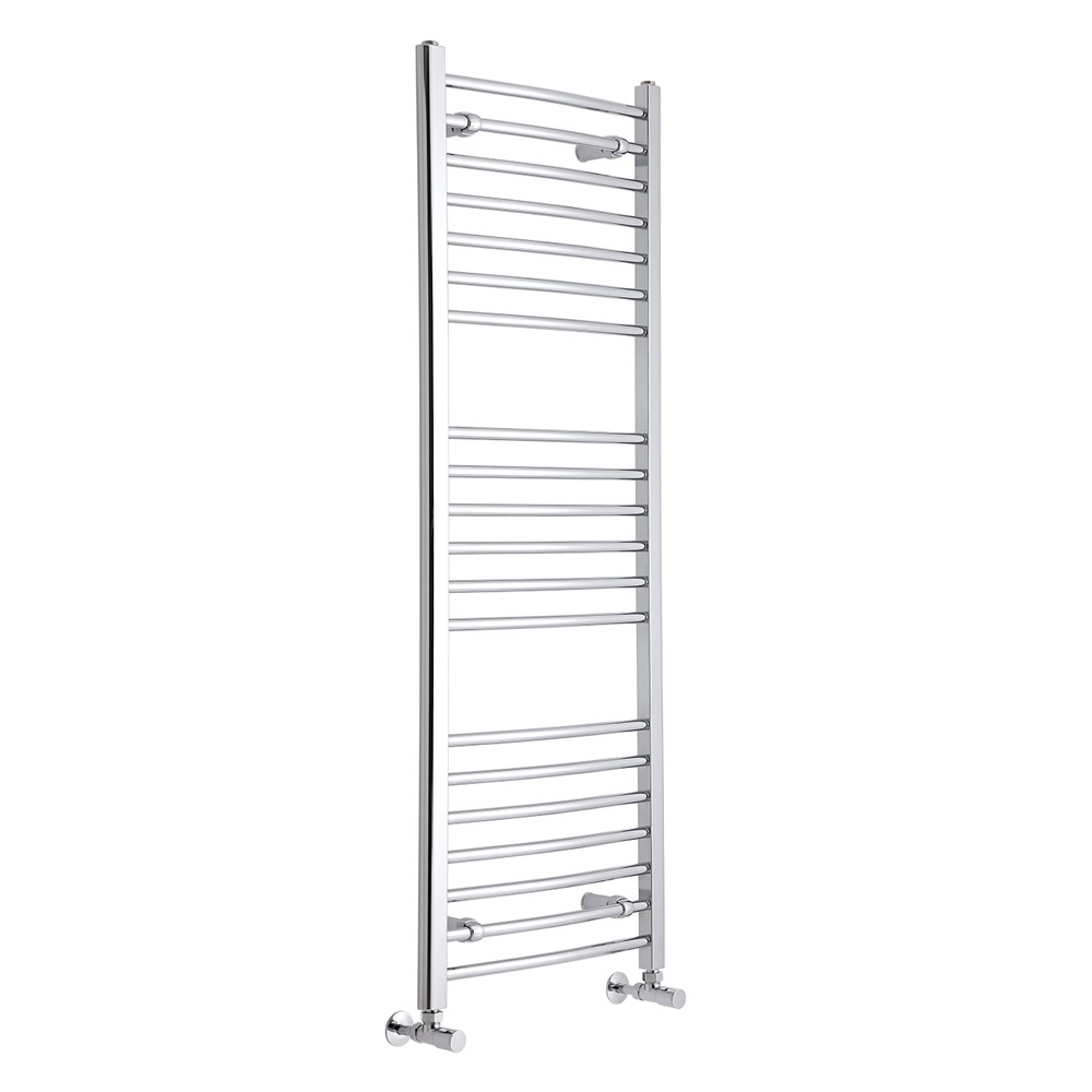 Eco Gebogen Handdoekradiator Chroom 140cm x 50cm x 3cm 438 Watt