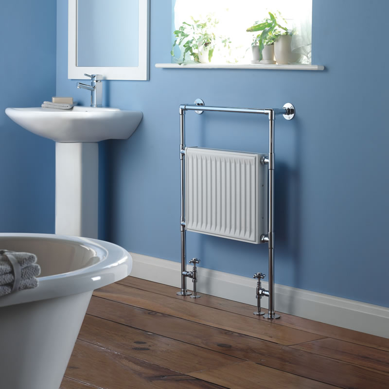 Marquis Handdoekradiator Klassiek Chroom 91,3cm x 63,7cm x 14,1cm 502 Watt